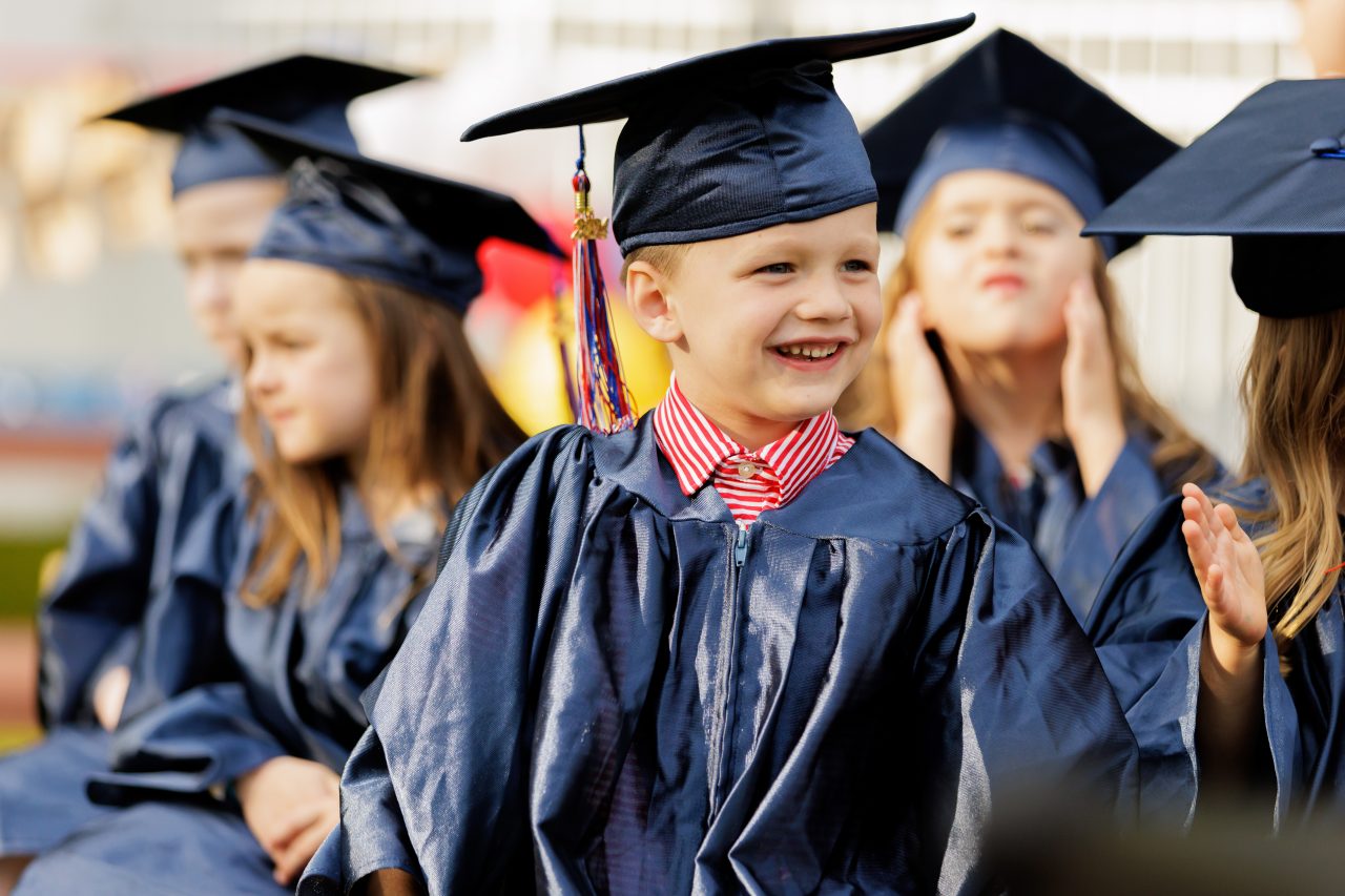 Image of child at Goddard School graduation 