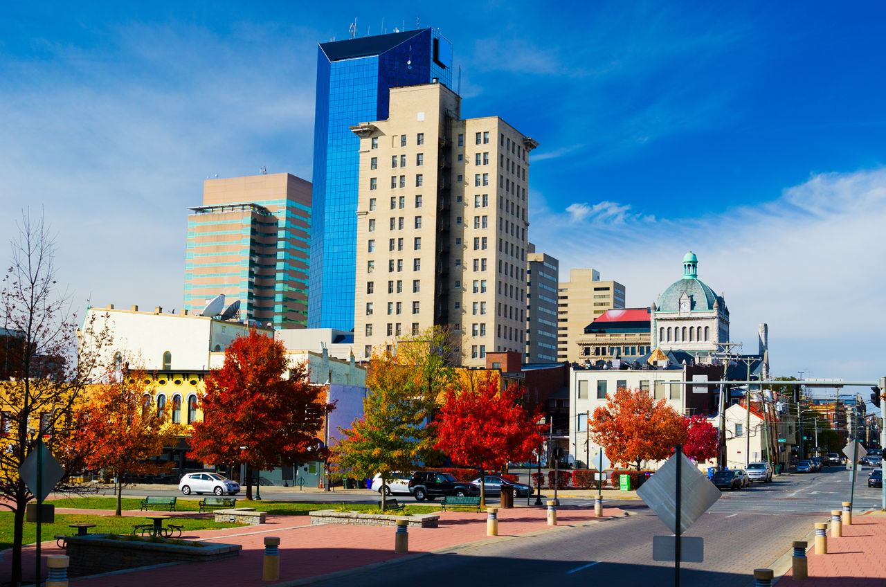 Downtown Lexington Skyline.  Lexington is the second largest city in Kentucky, and most famous for the Kentucky Derby Race, and is known as "The Horse Capitol of the World."